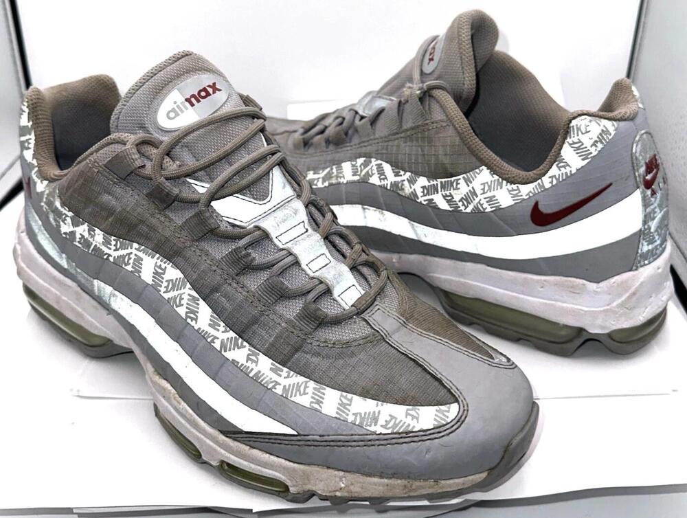 Nike Air Max 95 Shoes Mens Size 10 Gray Reflective 3M NIKE Print AR4236-001
